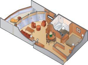 Celebrity Cruises-Celebrity-Constellation-Infinity-schip-Cruiseschip-Categorie CS-Celebrity Suite-diagram