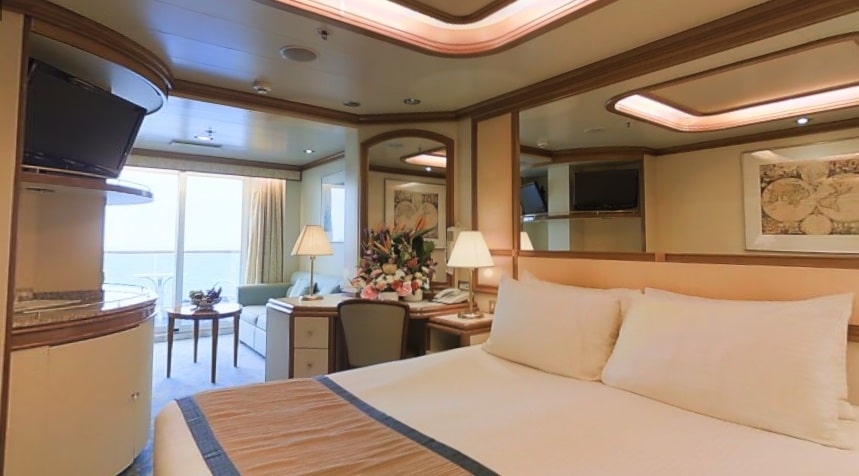 Princess-cruises-caribbean-princess-schip-cruiseschip-categorie M1-Club Class minisuite met balkon