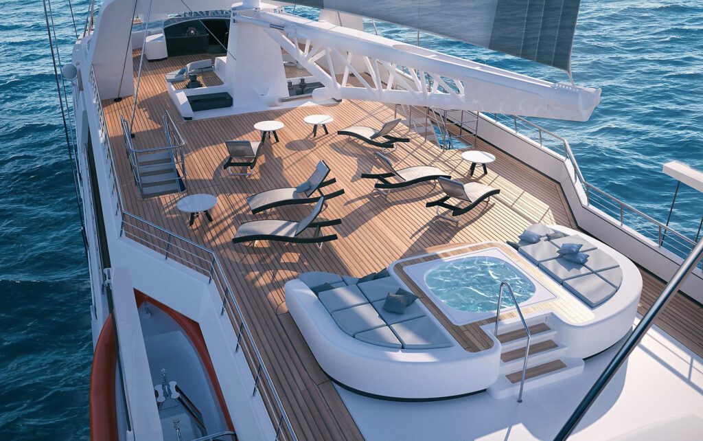 Cruiseschip-Le Ponant-Ponant Yacht Cruises-Deck