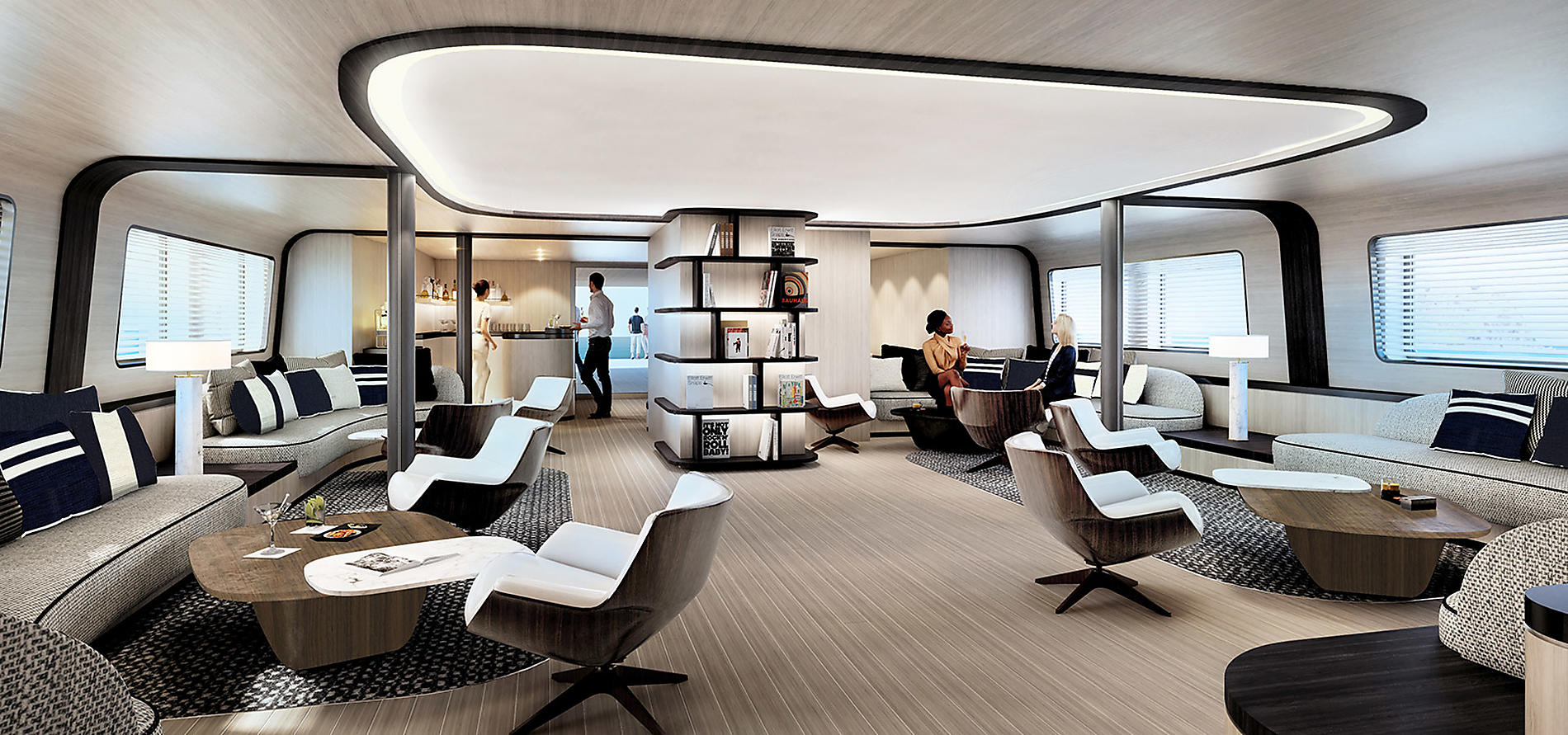 Cruiseschip-Le Ponant-Ponant Yacht Cruises-Lounge
