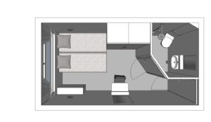 Rivierschip-CroisiEurope-MS France-Cruise-Hutcategorie-Diagram-Buitenhut