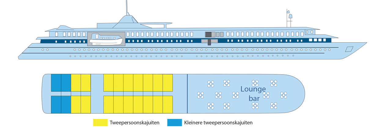 Cruiseschip-CroisiEurope-MS Belle de L'Adriatique-Cruise-Dekkenplan-Sloependek