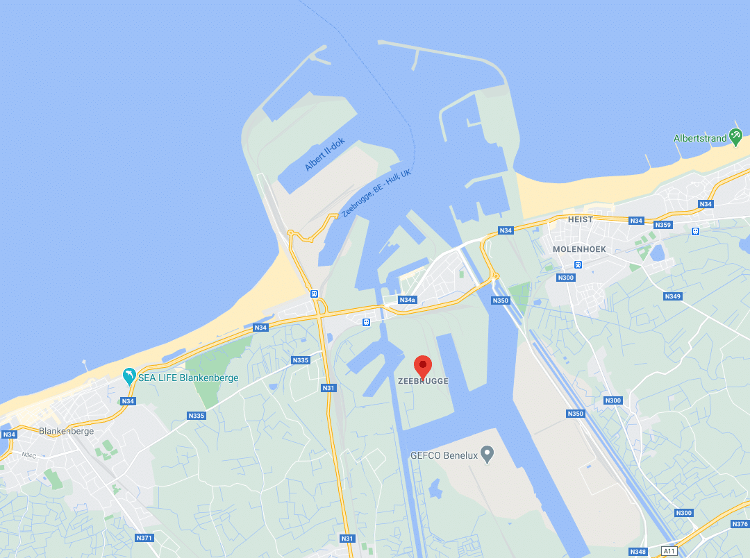 België-Zeebrugge-cruise-haven-map