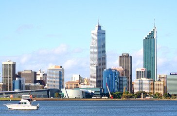 Australië-perth-fremantle-skyline-stad