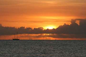 Dominica-portsmouth-zonsondergang-zee