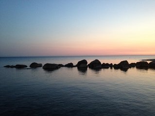 Italie-Livorno-water-zee-zonsondergang
