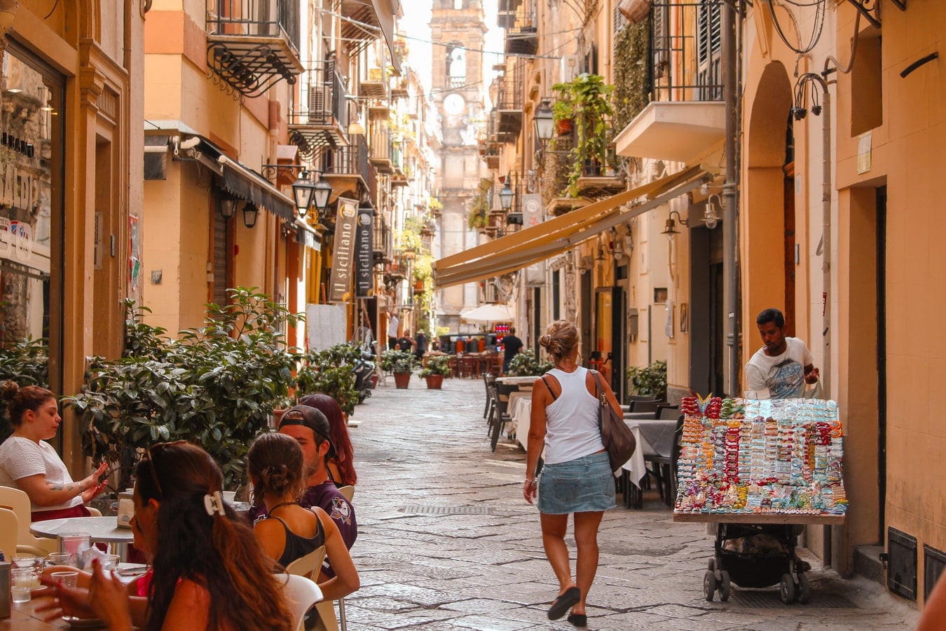 Italië-palermo-sicilië-straat