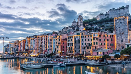 Italy-portovenere-haven-boten-huizen