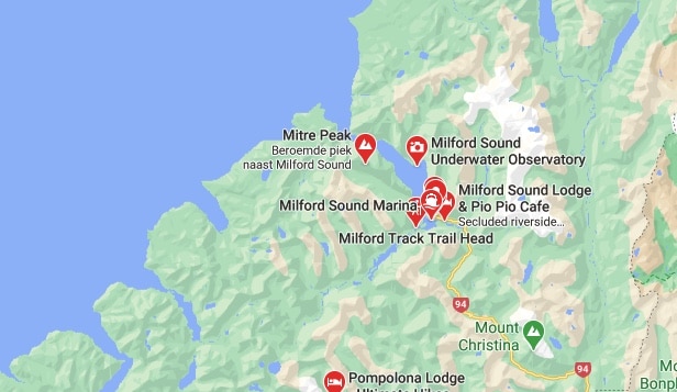 Nieuw-Zeeland-Milford-sound-cruise-haven-map