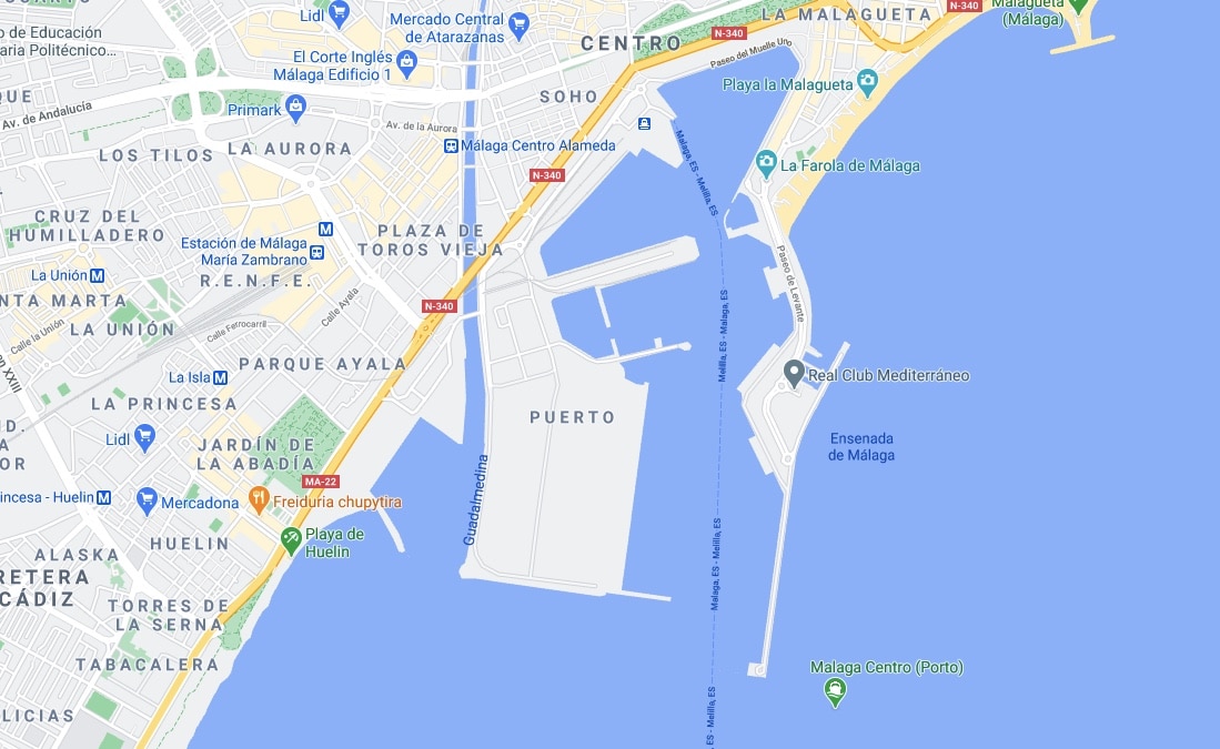 Spanje-Malaga-cruise-haven-map