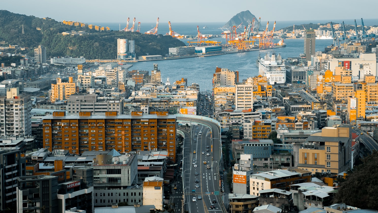 Taiwan-keelung-stad-uitzicht