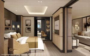 P&O cruises-Arvia-Aft suite Bedroom-cruise-cruiseline
