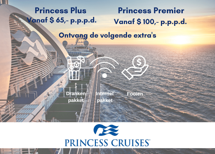 Drankenpakket tarieven van Princess Cruises.