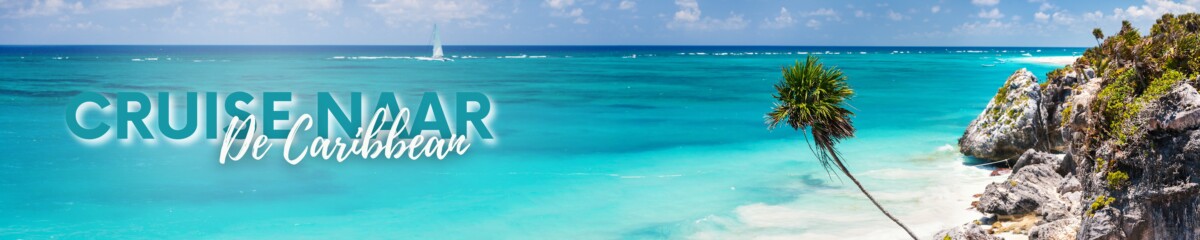 Cruise naar de Caribbean - Blauwe Zee - Witte Stranden - Palmboom 