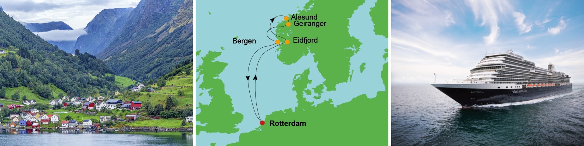 Noorse Fjorden Cruise - Noorwegen - Holland America Line - Rotterdam