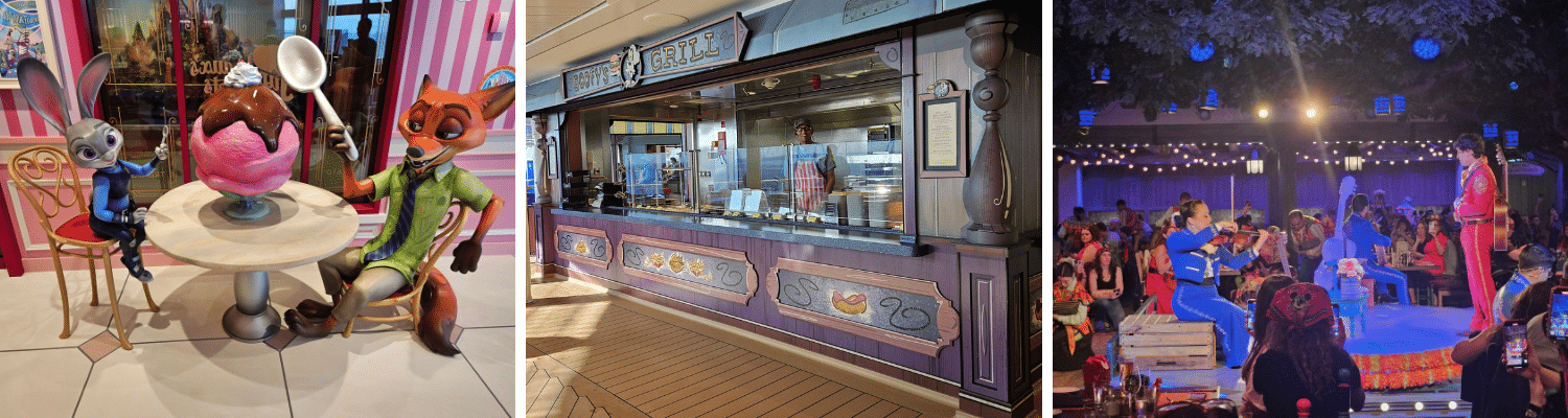 Restaurants aan boord van Disney Treasure