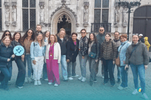 Brugge, groepsfoto, reisblog