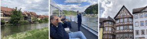 rivier, huisjes, stad, buitendek