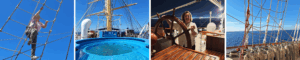 Star Clippers, masten klimmen, zwembad, faciliteiten, roer, dek